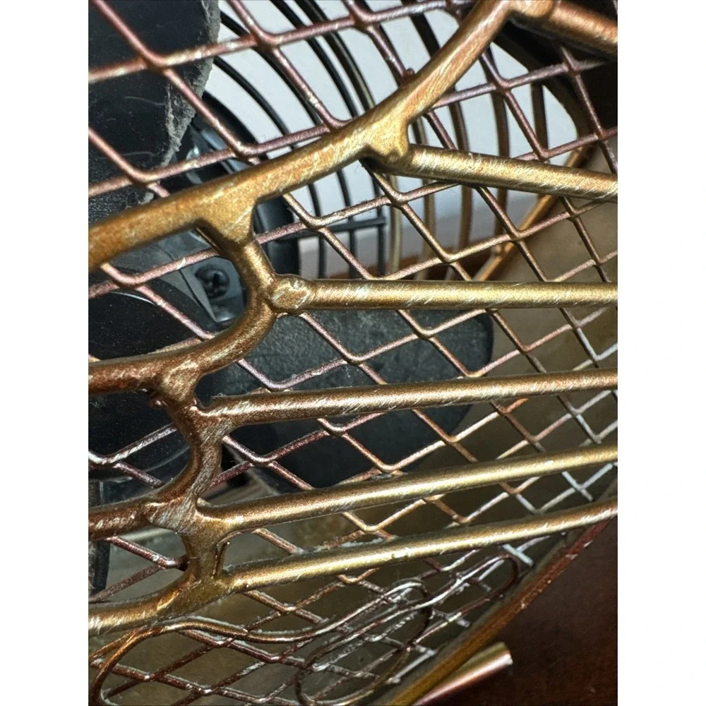 Deco Breeze Robin Bird Figurine Fan Metal Mesh Decorative Desk Fan Works-DBF0026